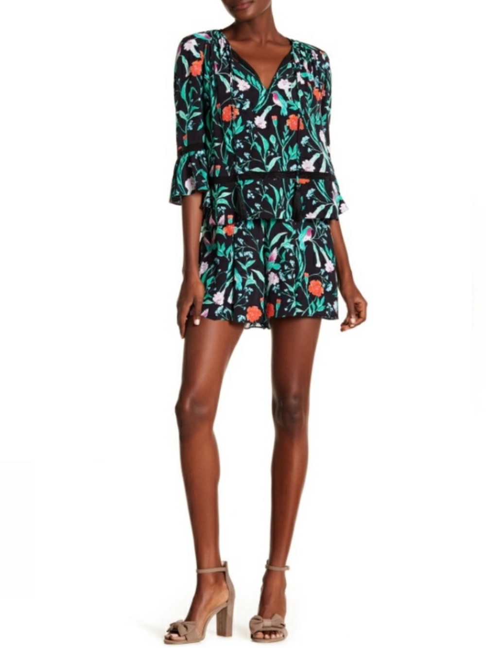 NWT Kate Spade Jardin Scenic Route Ploral Romper Size 12